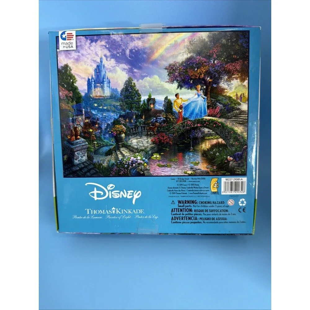 Thomas Kinkade Ceaco Puzzle 750 pc  Disney's Cinderella Wishes Upon a Dream